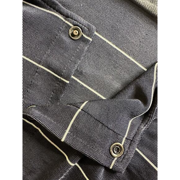 Chicos Travelers Black Snap Button Up Stripe‎ ~ Acetate Size 3 (Large) - Picture 12 of 14